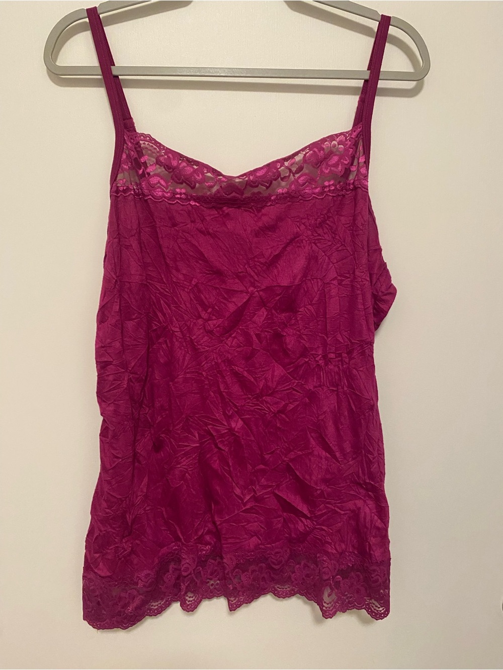 Maurice’s Vintage Lace Trim Cami Fuschia 2
